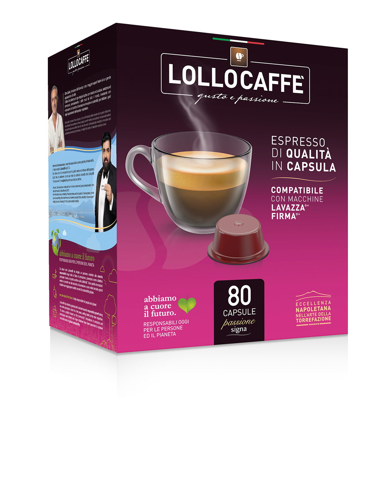 LOLLO CAFFÈ 80 capsule compatibili Firma miscela nera
