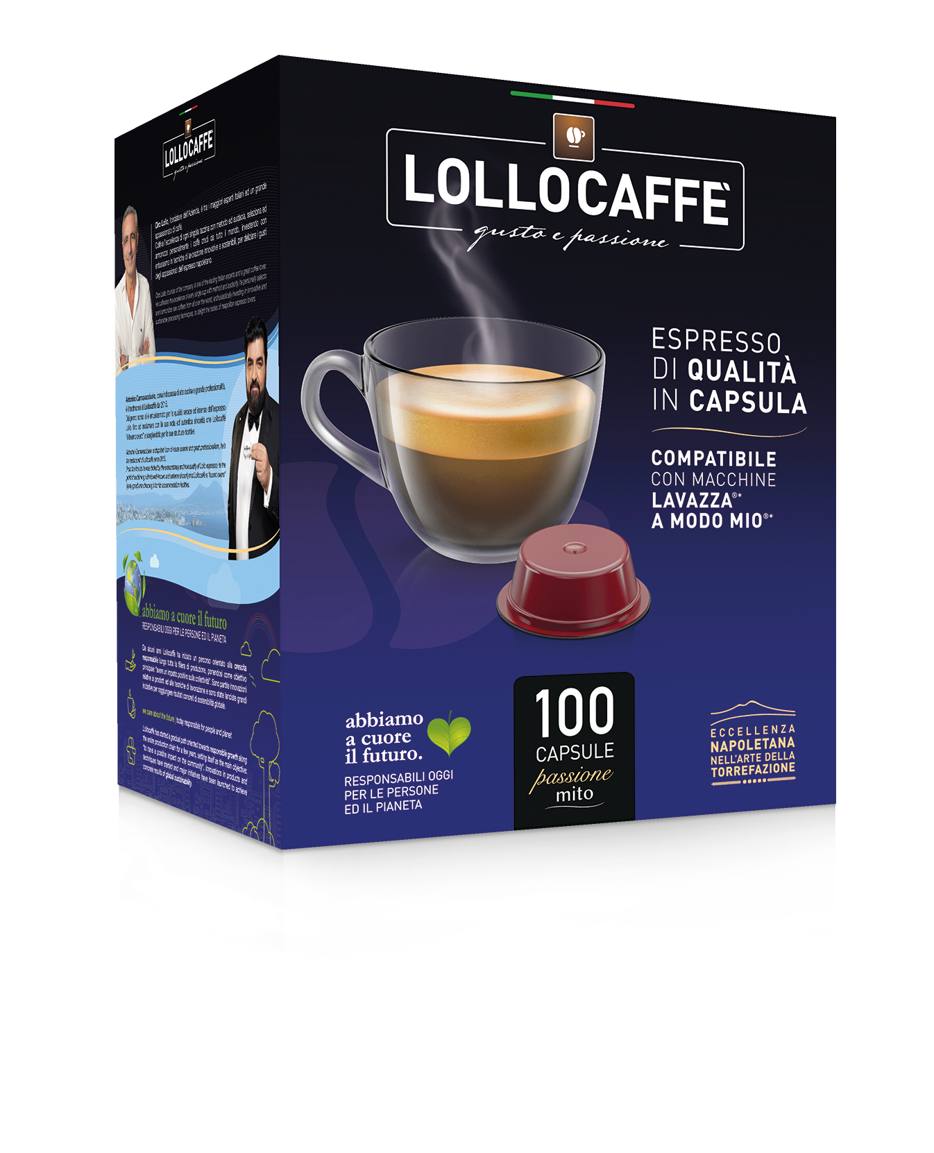 LOLLO CAFFè 100 capsule compatibili Modo mio miscela nera