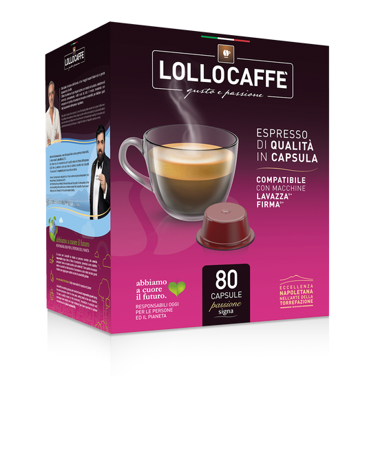 LOLLO CAFFè 80 capsule compatibili Firma miscela nera