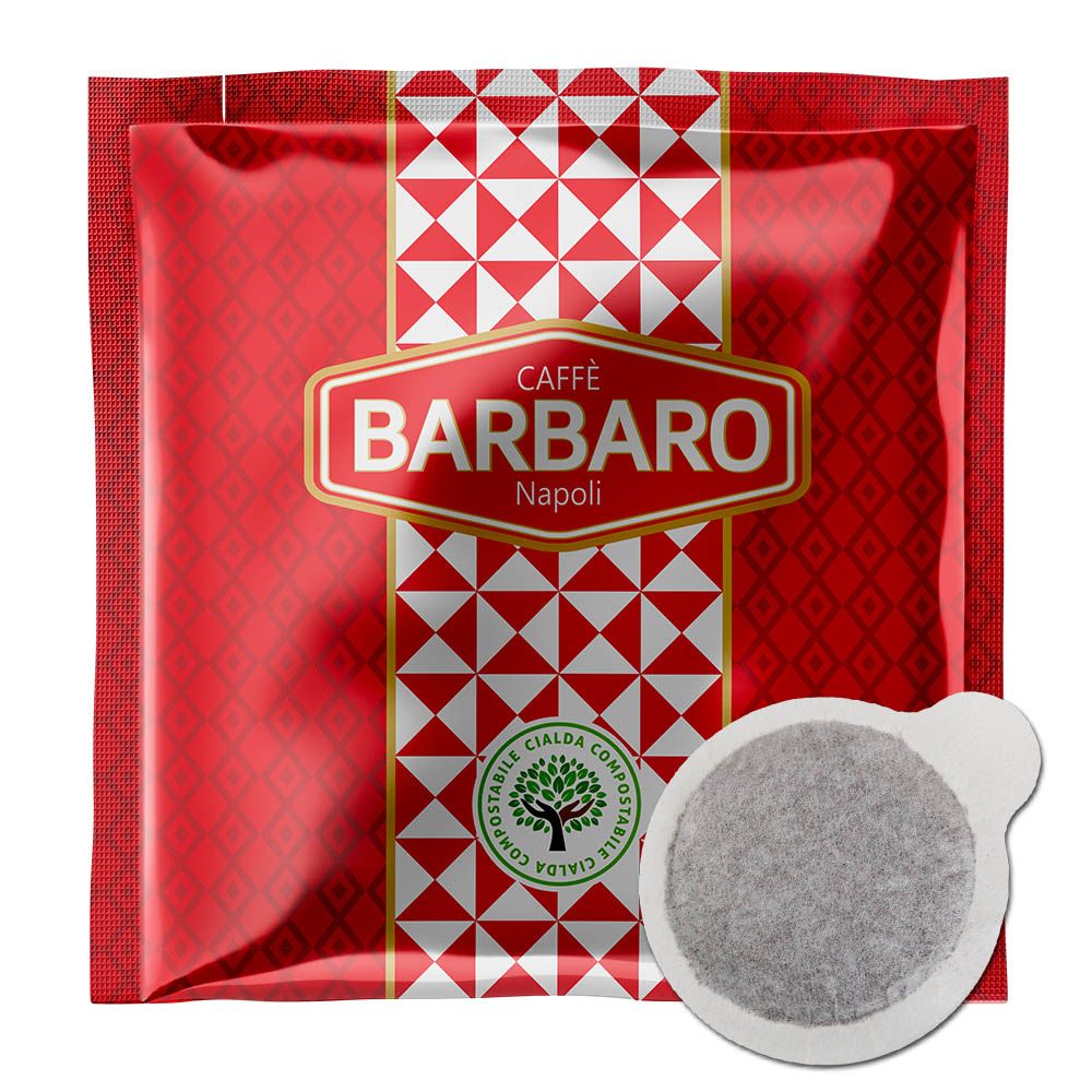 **150 Cialde Barbaro Rosso ESE 44mm | Espresso Intenso e Corposo**